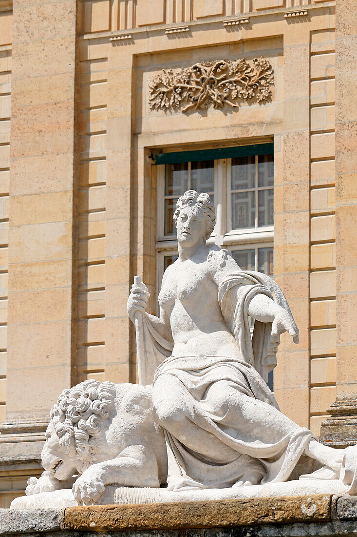 France. Seine et Marne. Castle of Vaux le Vicomte. Statue representing the clemency.