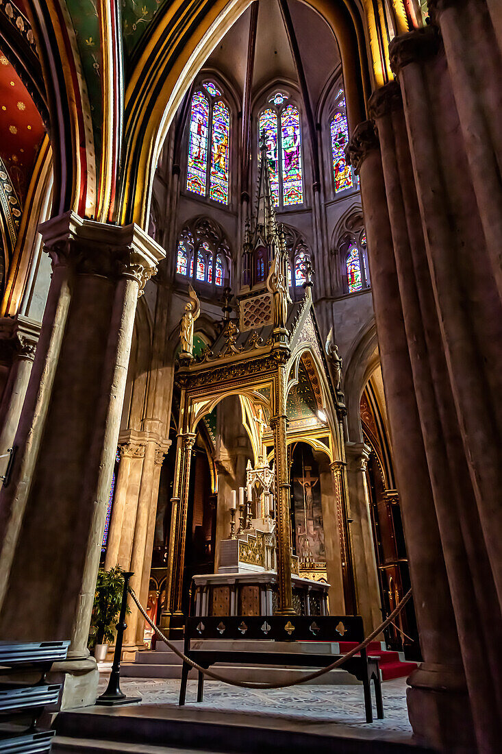 Bayonne,France - September 06,2019 - Interior of Bayonne cathedral (Sainte-Marie cathedral).