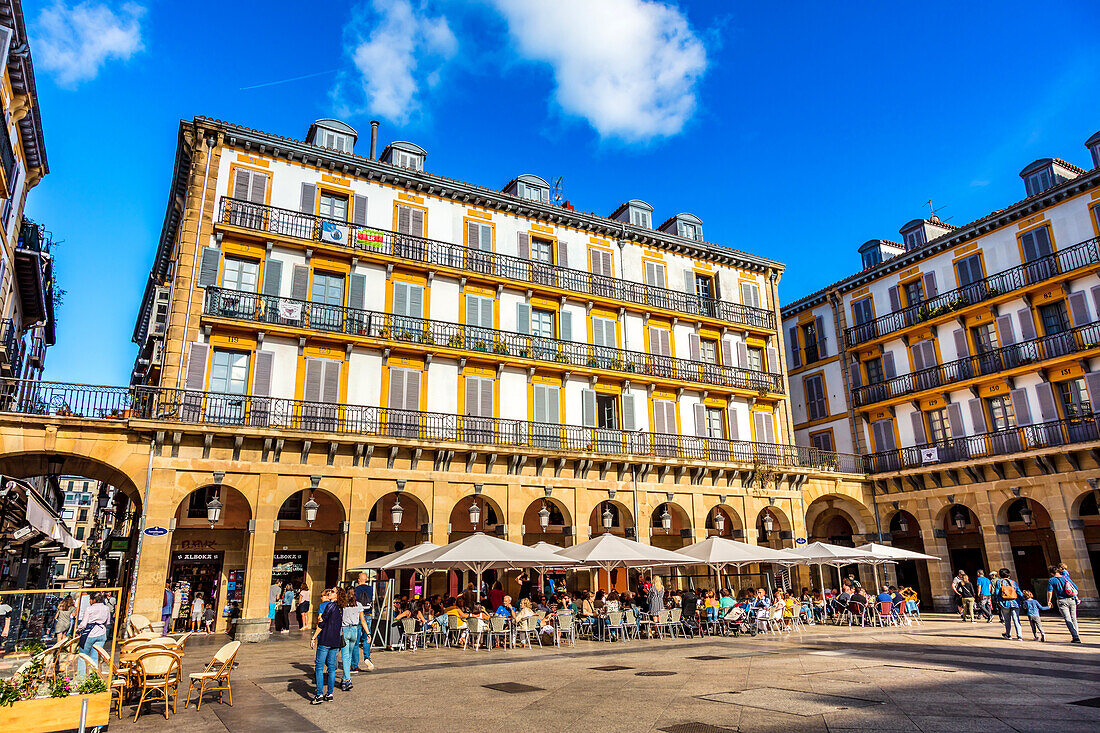 San Sebastián,Spanien - 07. September 2019 - Constitución-Platz