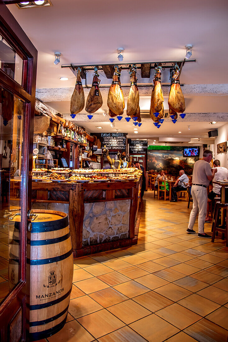 San Sebastian,Spain - 07 September 2019 - Interior of a tavern