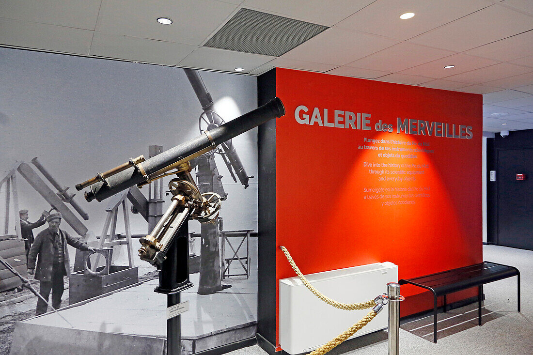 Frankreich. Hohe Pyrenäen. Sternwarte des Pic du Midi de Bigorre. Das Museum.