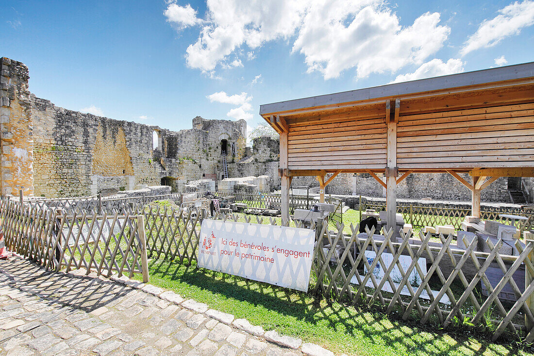 France. Seine et Marne. Brie Comte Robert. The castle,site of archaeological excavations.