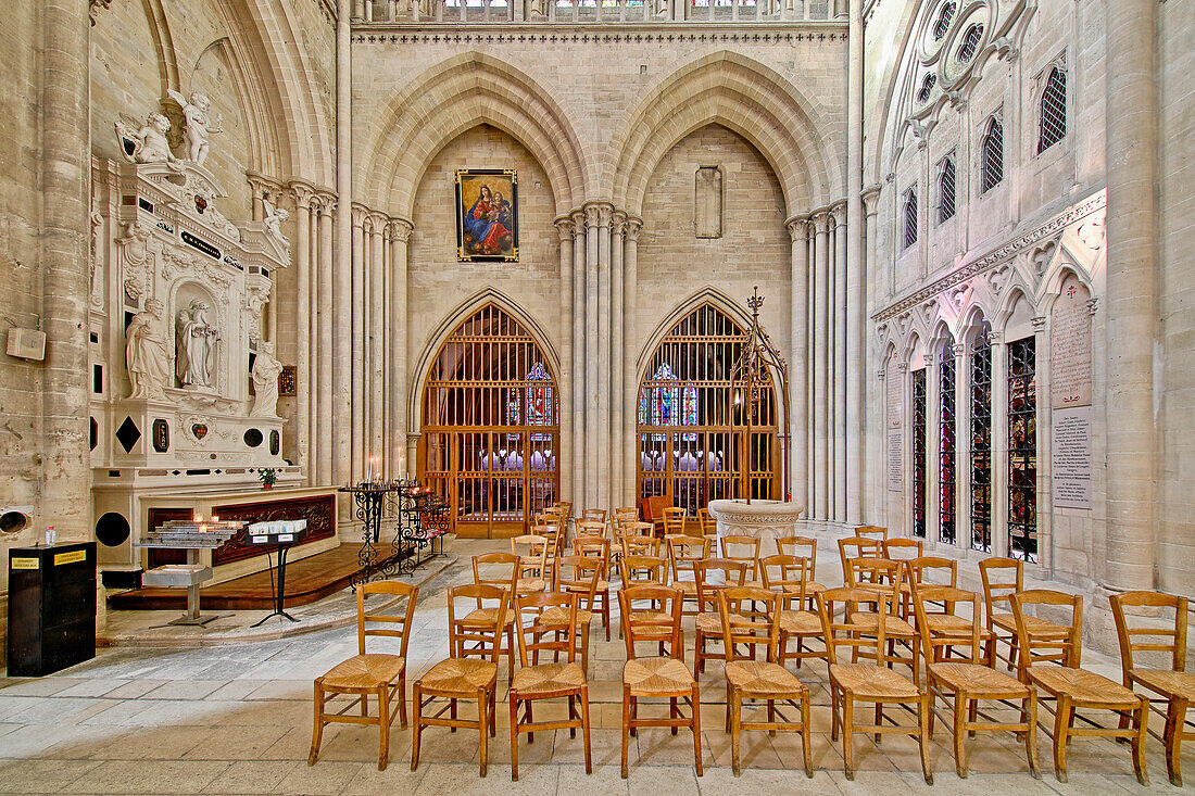 France. Normandy. Department of Manche. Coutances. Cathedral. Chapel of the Sacred Heart. Chapel of the well.