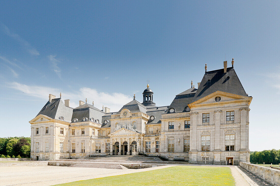 France. Seine et Marne. Castle of Vaux le Vicomte. View of the northern facade.