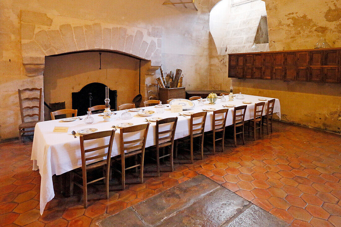 France. Seine et Marne. Vaux le Vicomte. Castle of Vaux le Vicomte. The big kitchen.