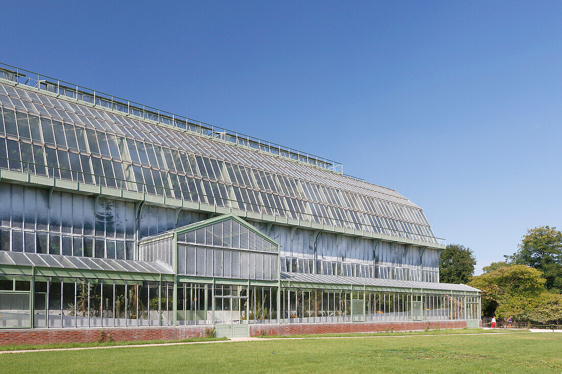 La France. Paris. 5. Bezirk. Der Garten der Pflanzen. Die Gewächshäuser und das Museum.