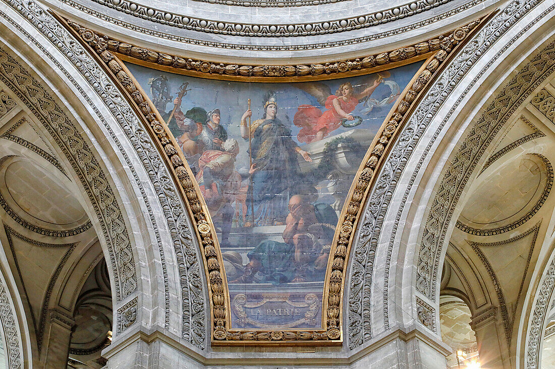 Frankreich. Paris. 5. Bezirk. Das Pantheon. Die Decken. Die Malerei der Heimat.