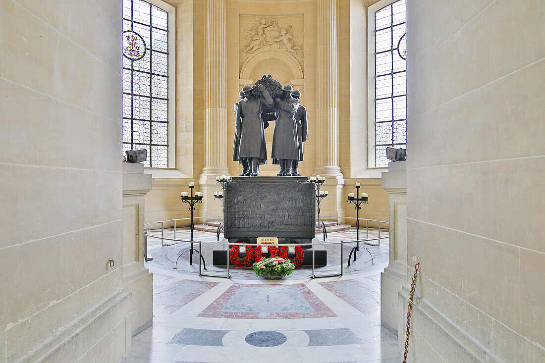 France. Paris. 7th district. Hotel invalid. Army museum. Saint Ambroise Chapel. Tomb of Marshal Foch.