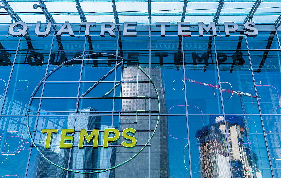 Grand Paris (Greater Paris),La Defense office district,facade of the shopping mall "Les Quatres Temps" (1981)