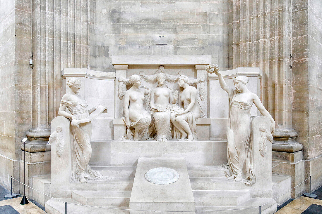 France. Paris. 5th district. The Pantheon. Monument for Jean-Jacques Rousseau.