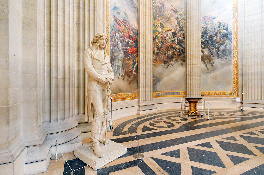 France. Paris. 5th district. The Pantheon. Sculpture representing General Hoche,by Jules Dalou.