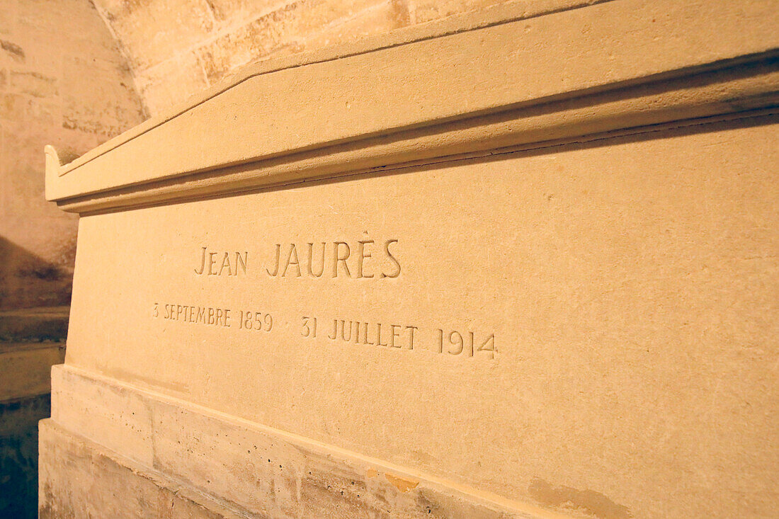 France. Paris. 5th district. The Pantheon. The crypt. Tomb of jean Jaures.