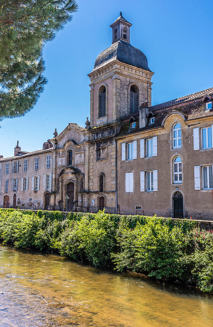 France,Quercy,Lot,ville de Saint Cere,church Recollets (Historical Monument) on the bank of the Bave river