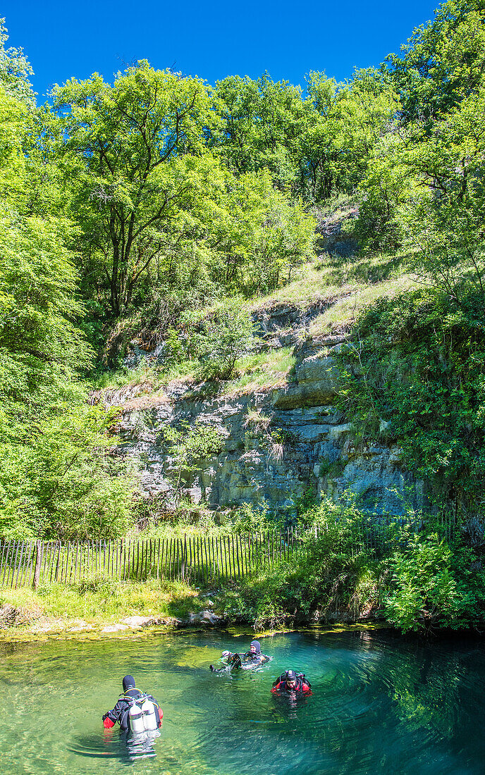 Frankreich,Occitanie,Quercy,Lot,Montvalent,Wiederaufleben des Flusses Padirac