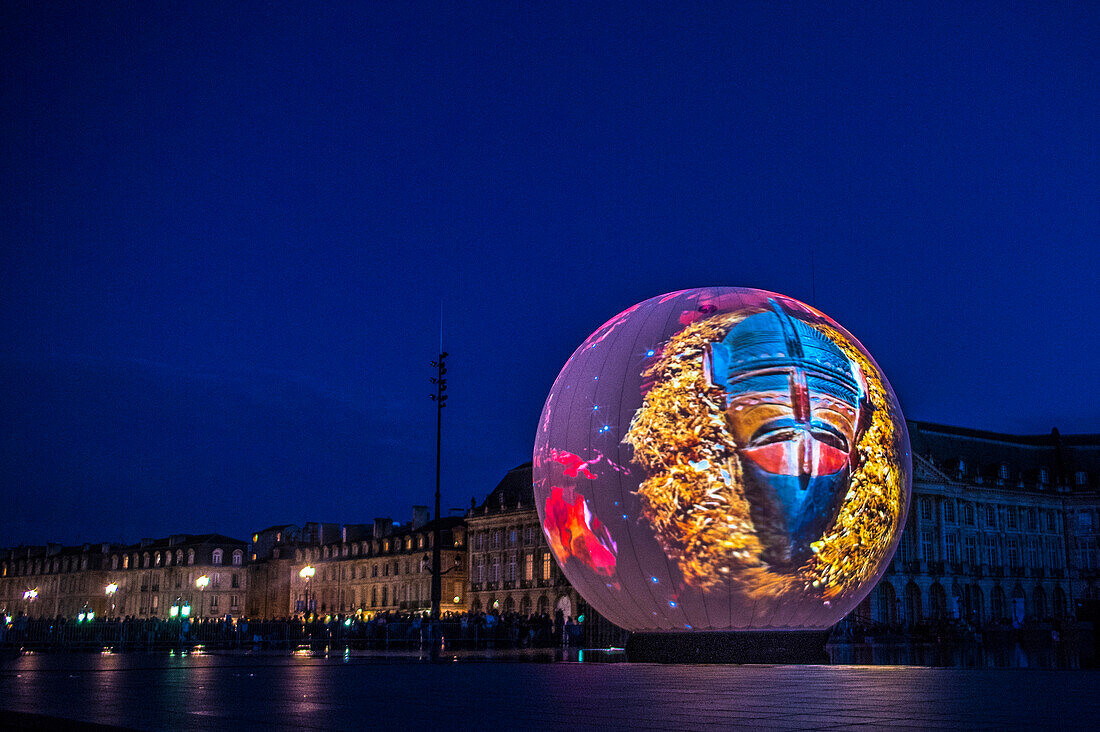 France,Gironde,Bordeaux,Fête du Fleuve 2019,pyrotechnic show "L'echappee Belle" of the Groupe F