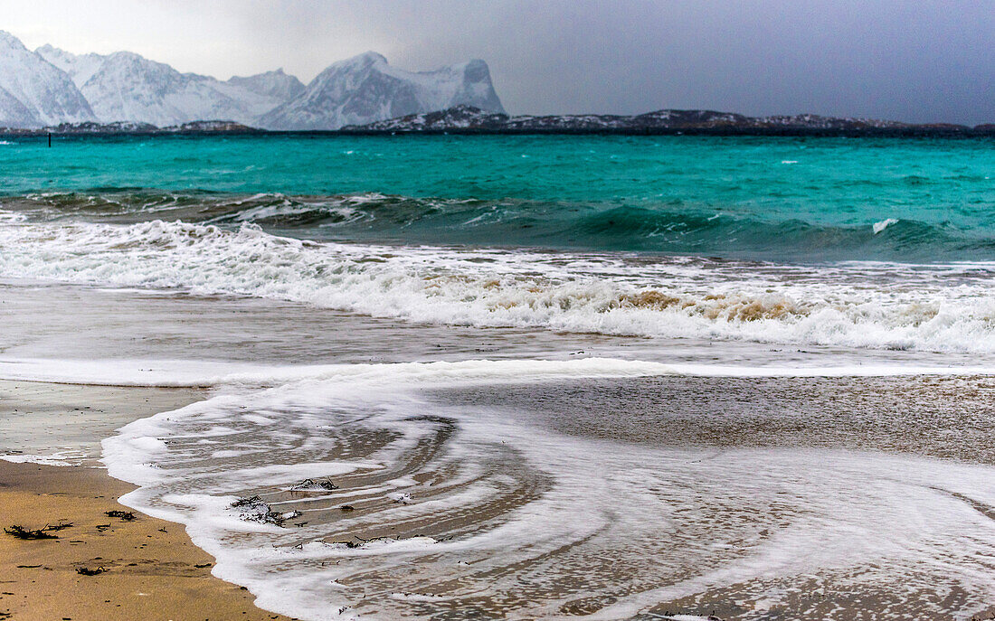 Norwegen,Stadt Tromso,Insel Senja,Strand