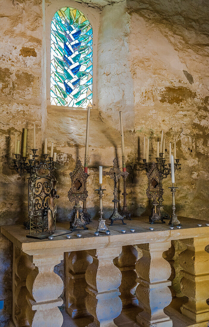 France,Perigord Noir,Dordogne,Jardins du Manoir d'Eyrignac (Historical Monument),Roman chapel