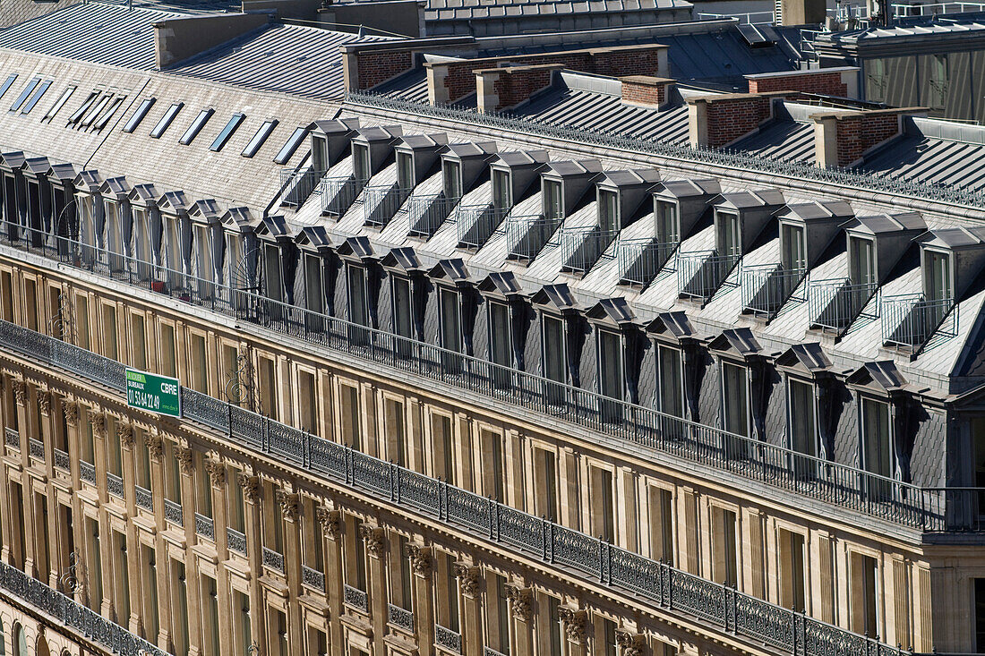 Frankreich,Paris,75,9.Arrondissement,Rue Scribe,Fassade eines haussamesischen Gebäudes