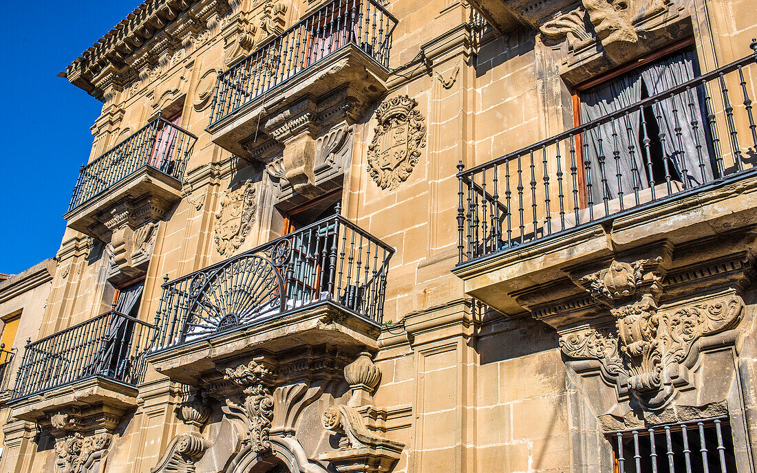 Spain,Rioja,Briones medieval village (Most beautiful village in Spain),city hall (18th century)  the Palace of the marquise San Nicolas (St James way)