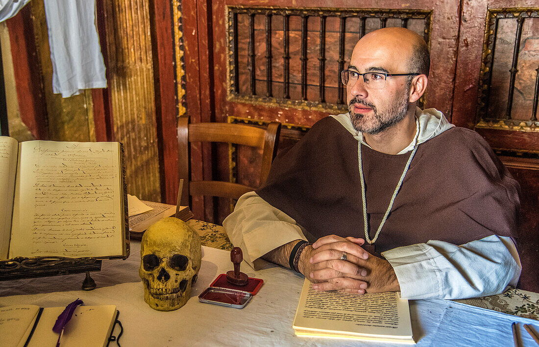 Spain,Rioja,Medieval Days of Briones (festival declared of national tourist interest),man dressed as a priest