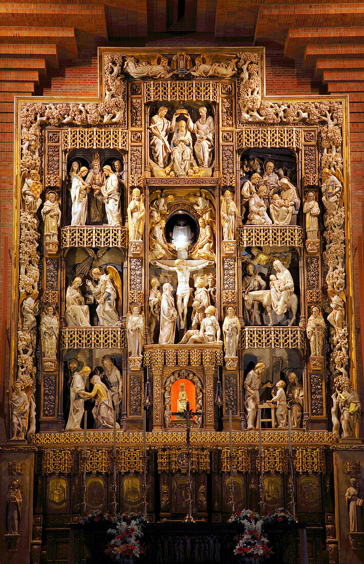 Spain,Aragon,Province of Huesca,sanctuary of Torreciudad,altarpiece