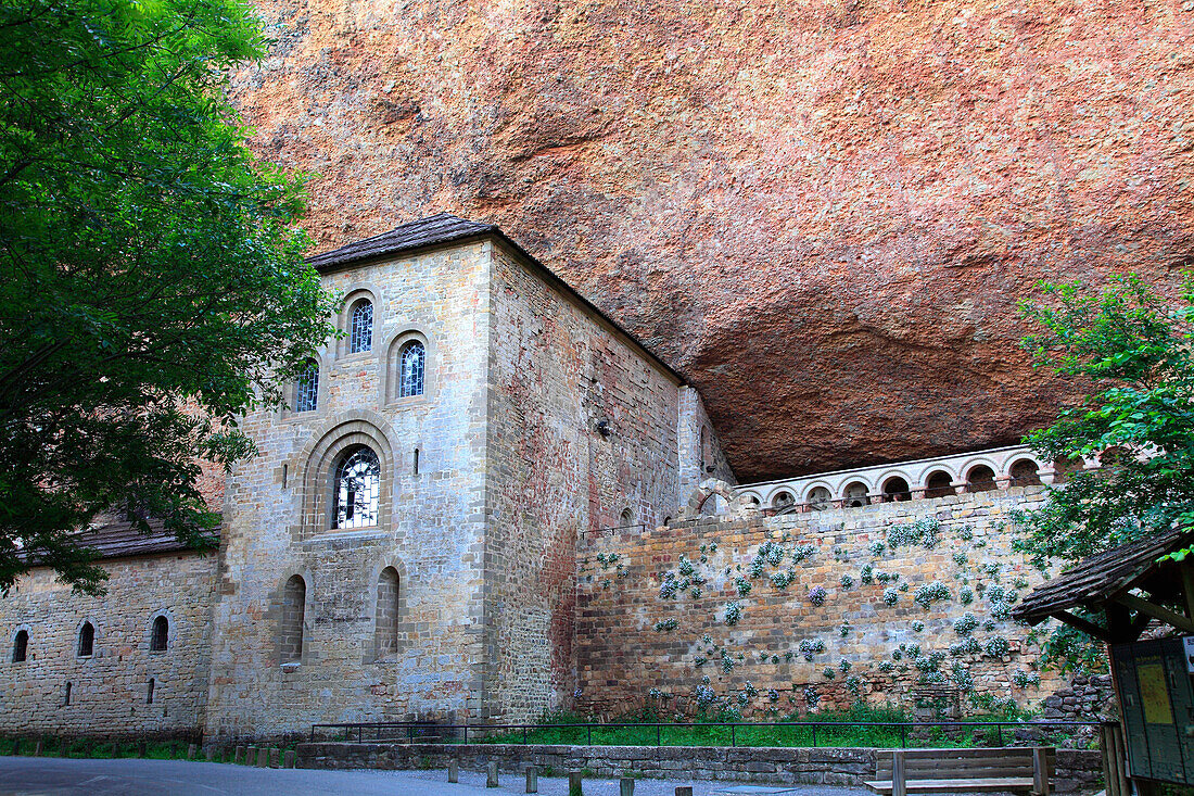 Spain,Aragon,Province of Huesca,Jaca,San Juan de la Pena monastery,the cloister