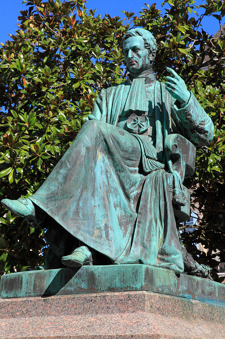 France,Brittany,Finistere department (29),Quimper,Laennec statue