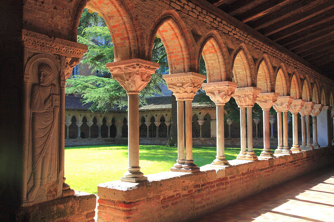 France,Occitanie,Tarn et garonne (82),Moissac,Saint Pierre abbey,the cloister,Unesco world heritage