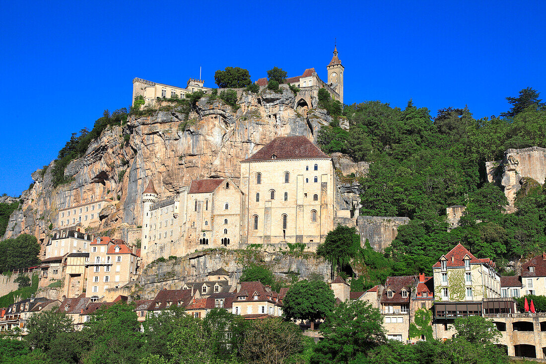 Frankreich,Okzitanien,Departement Lot (46),Rocamadour,Heiligtum und Schloss