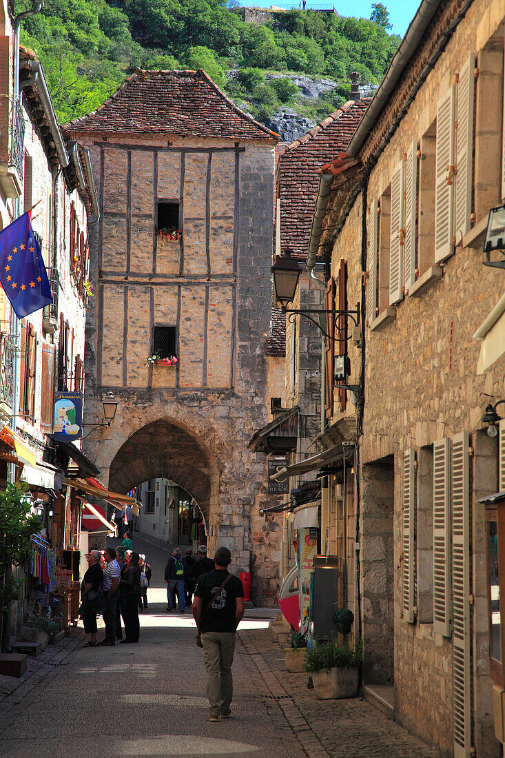 France,Occitanie,Lot department (46),Rocamadour,Salmon gate