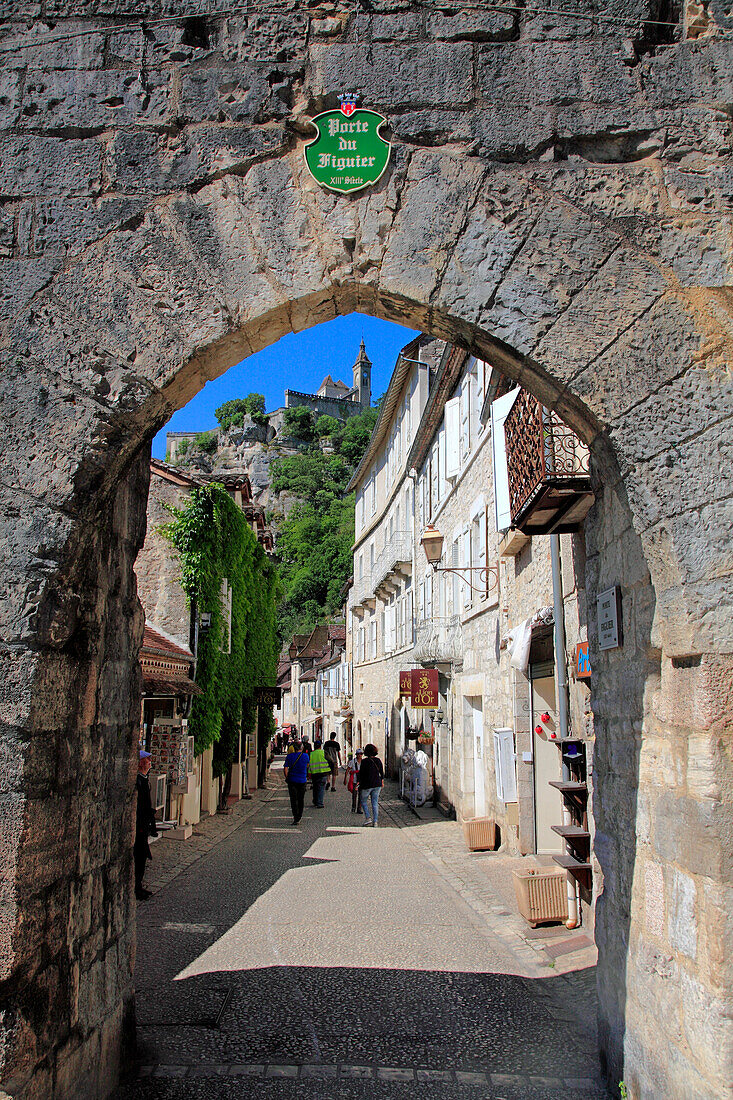 France,Occitanie,Lot department (46),Rocamadour,Figuier gate