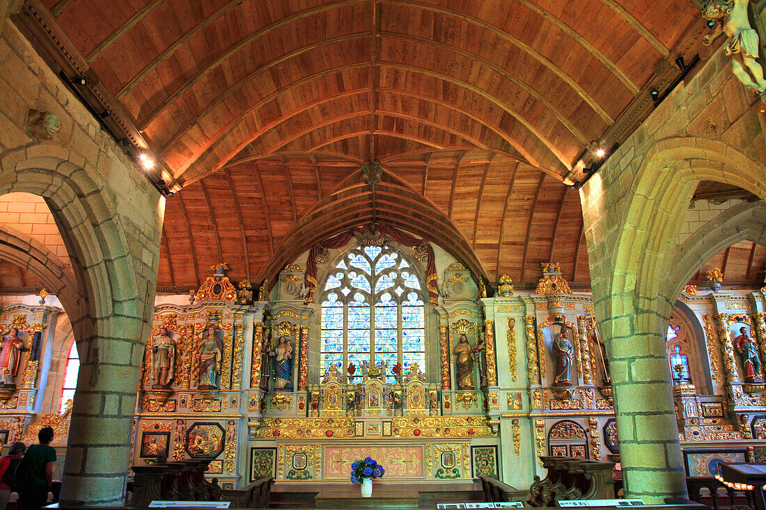 Frankreich,Bretagne,Departement Finistere (29),Halbinsel Crozon,Plomodiern,Sainte Marie du Menez hom,Kapelle Sainte Marie