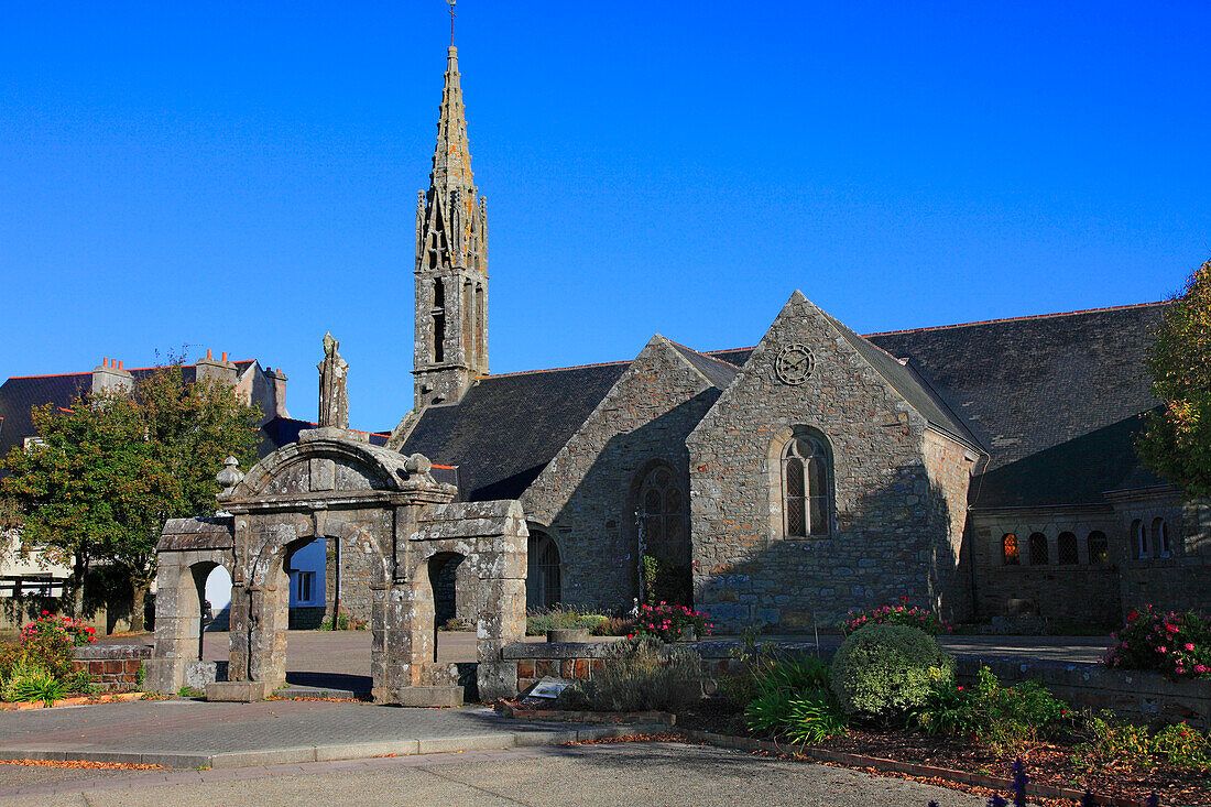 France,Brittany,Finistere department (29),Crozon peninsula,Telgruc sur mer,the church