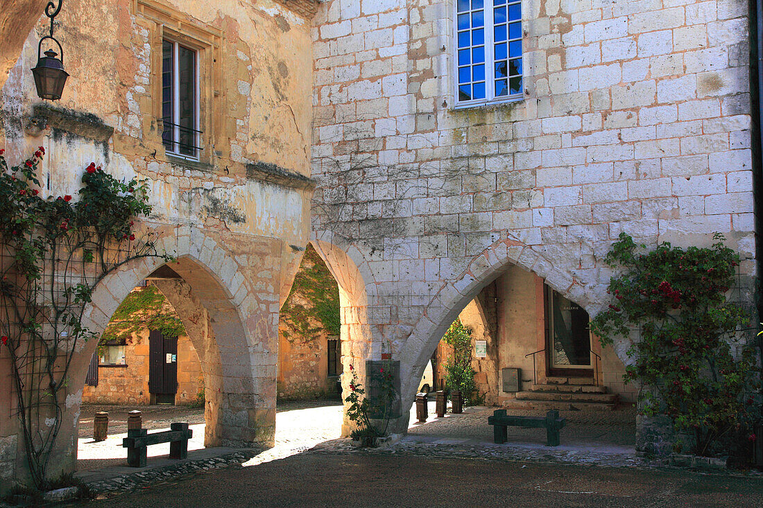 France,Nouvelle Aquitaine,Dordogne department (24),Monpazier,medieval village