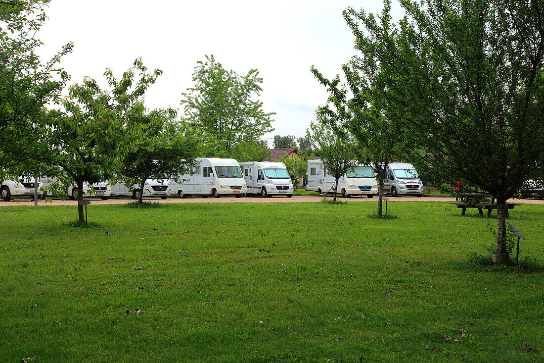 France,Bourgogne Franche Comte,Saone et Loire department (71),Louhans,camper area