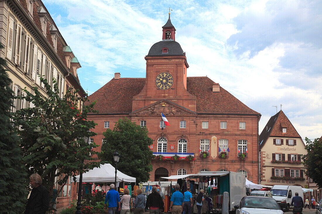 France,Grand-Est,Bas Rhin (67) Alsace,Wissembourg,Republique square,city hall