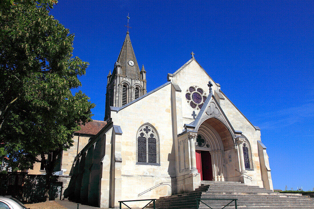 Frankreich,Paris Ile de France,Yvelines (78),Conflans Sainte-Honorine,Saint Maclou church,Montjoie tower