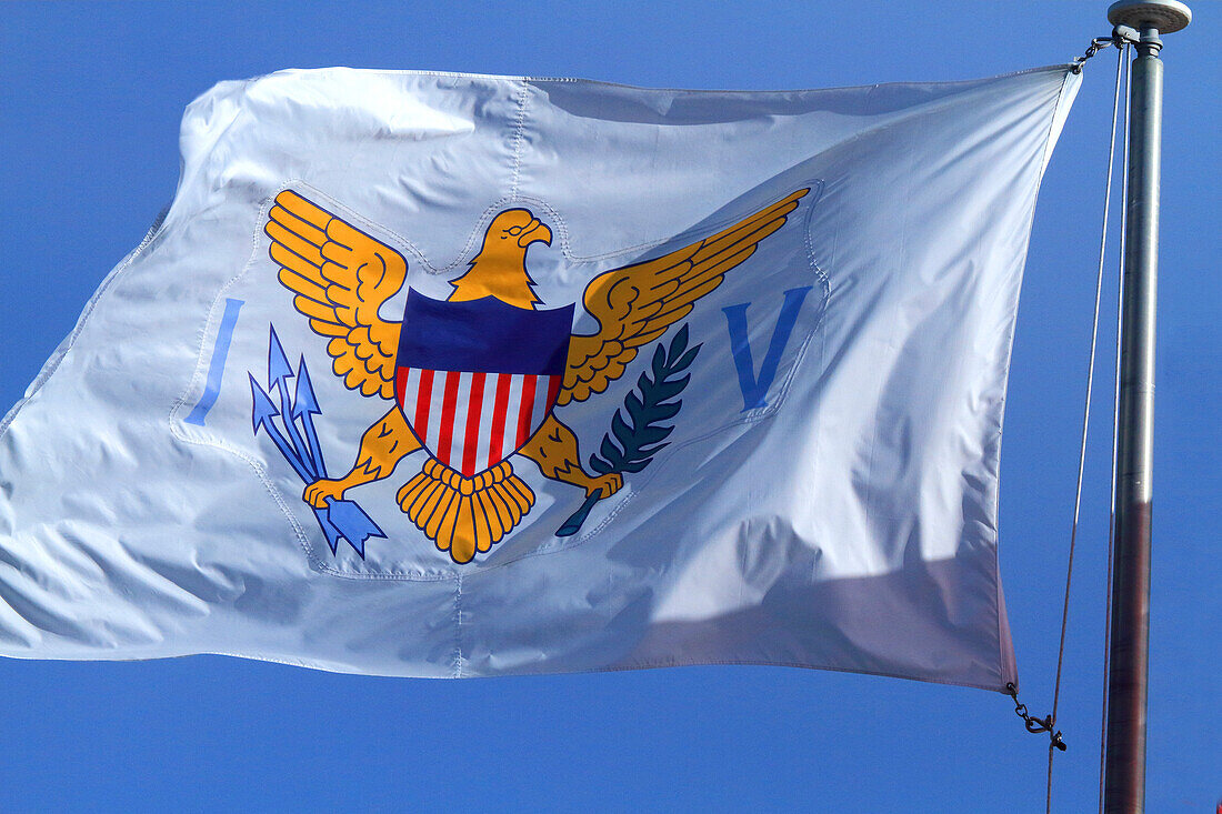 Karibik,Karibisches Meer,US Jungferninseln,Flagge