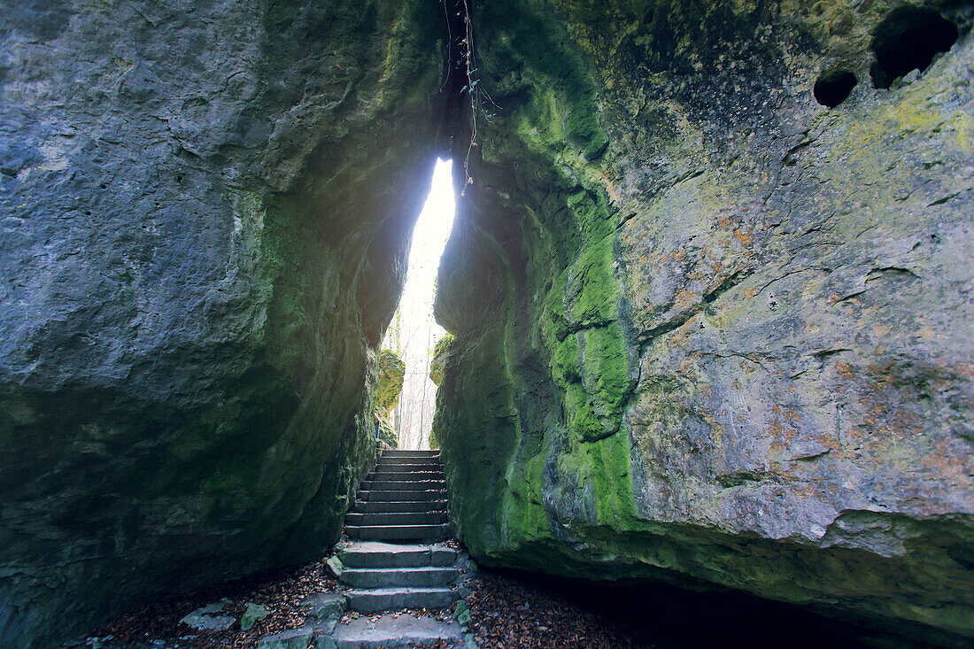 Deutschland,Wonsees,Steingarten Sanspareil. Felsengarten Sanspareil