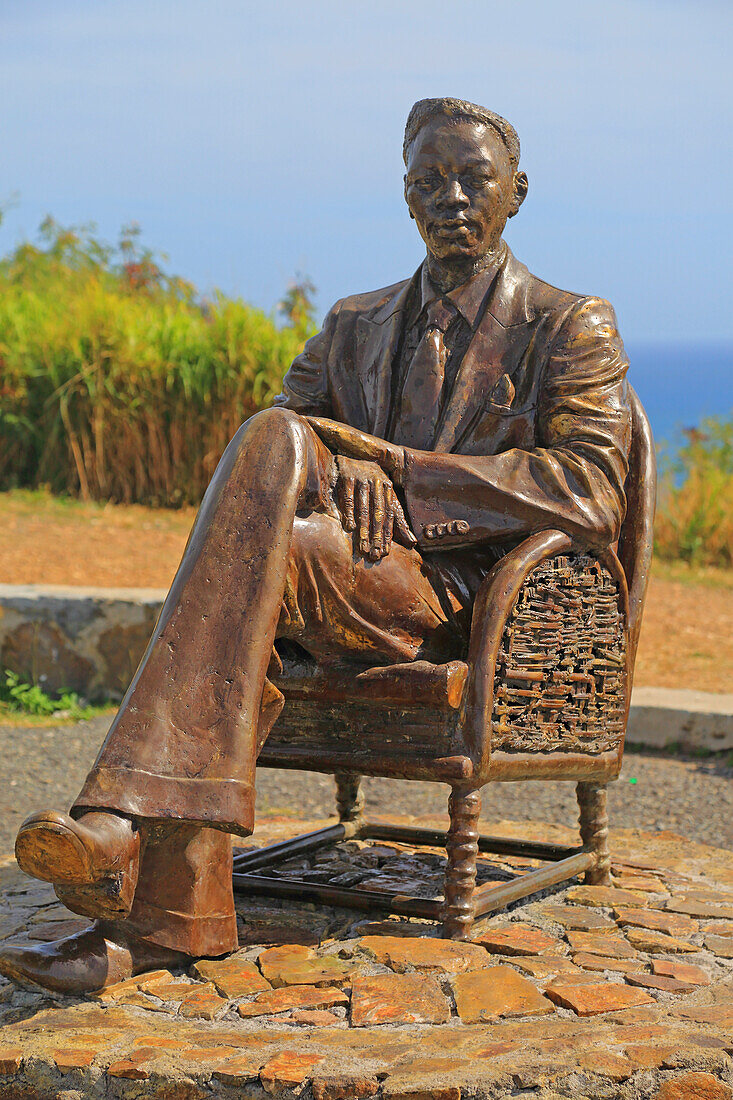 Caribbean,Sint Maarten. Charles Leopold Bell statue