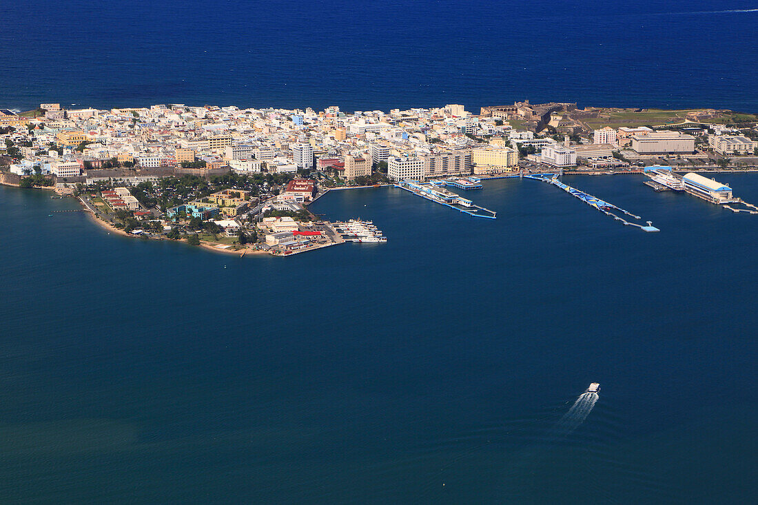 Usa,Porto Rico,aerial view of San Juan