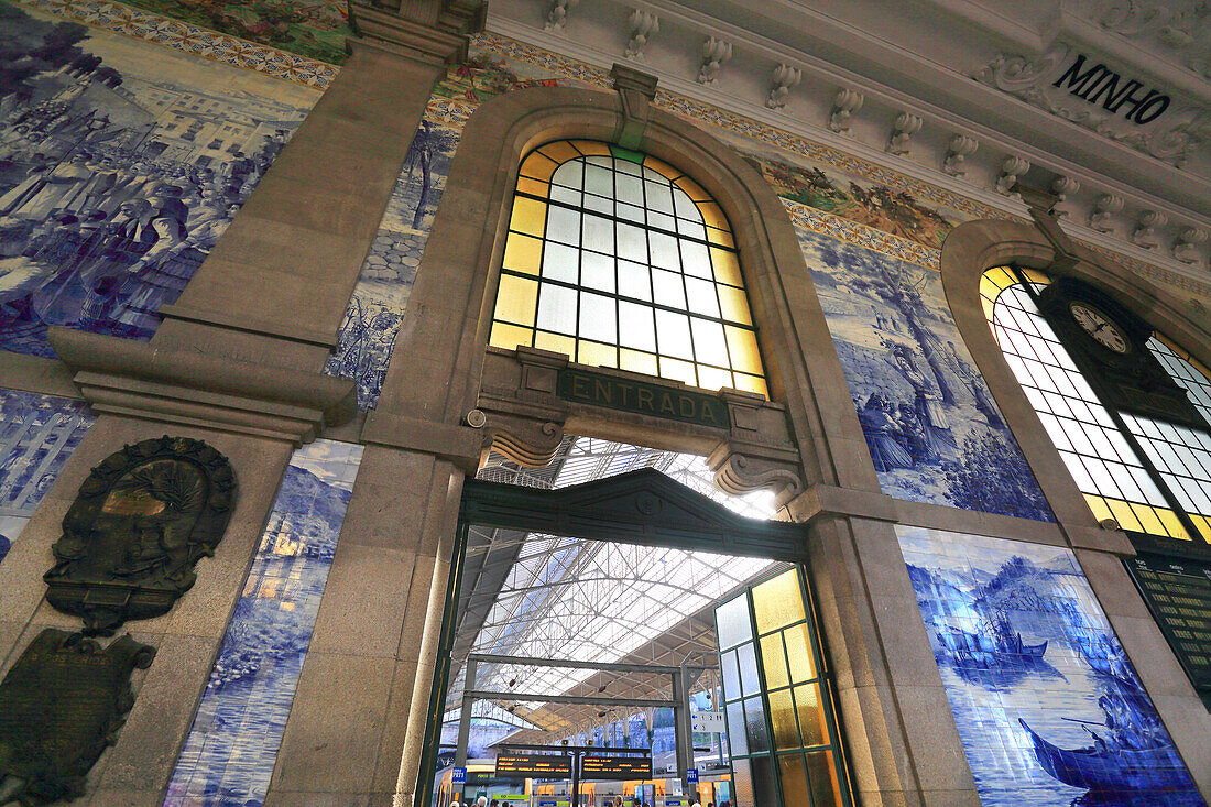 Europa,Portugal,Porto.Bahnhof Porto-São Bento