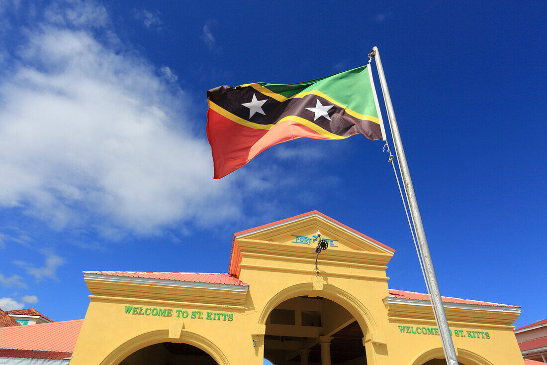 British West Indies,St. Kitts and Nevis,St. Kitts. Basseterre. Flag