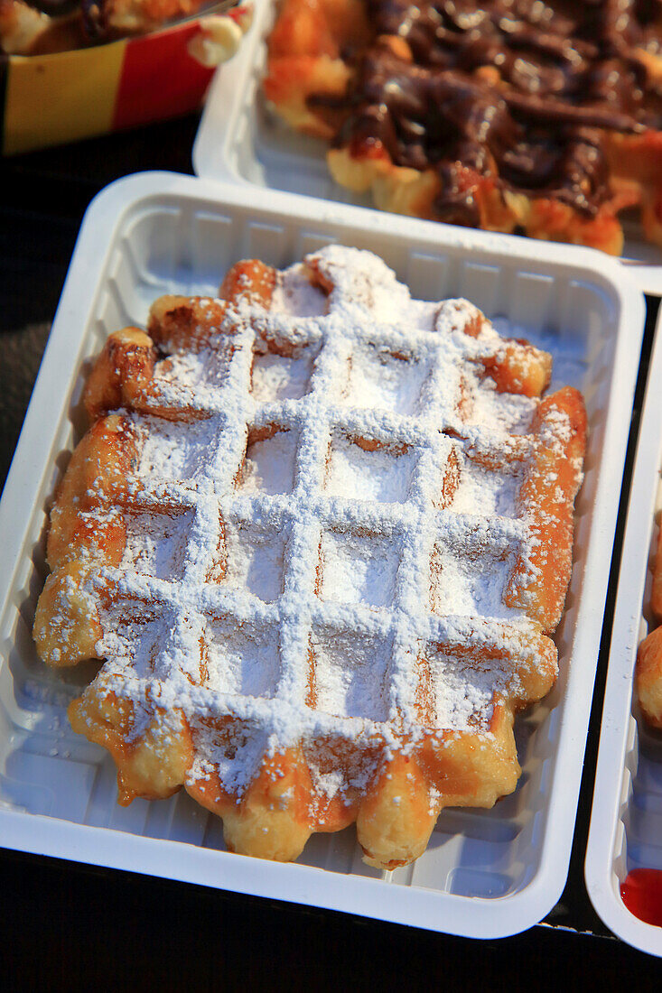 Europa,Belgien,Brüssel. Die berühmte belgische Waffel