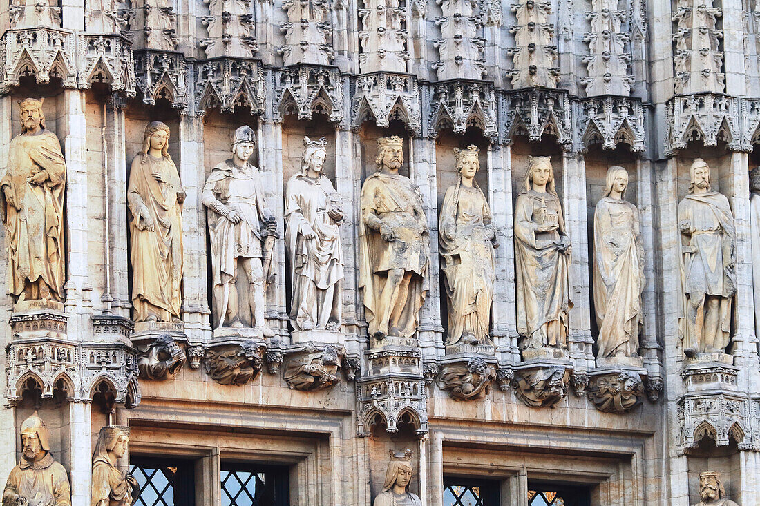 Europa,Belgien,Brüssel. Großer Platz. Das Rathaus