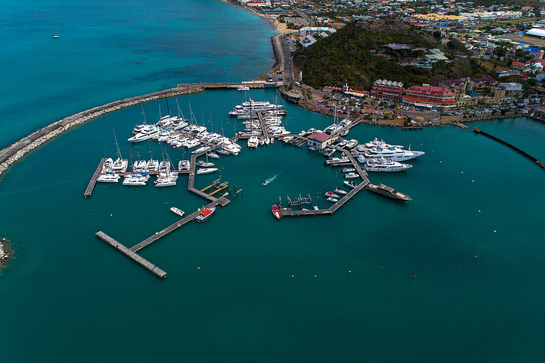 Karibik,Sint Maarten. Fort Louis,Marigot Bucht