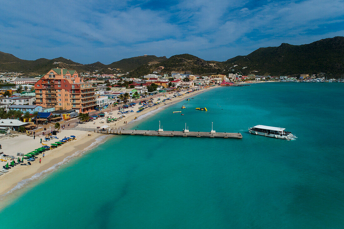 Caribbean,Sint Maarten. Philipsburg's beach