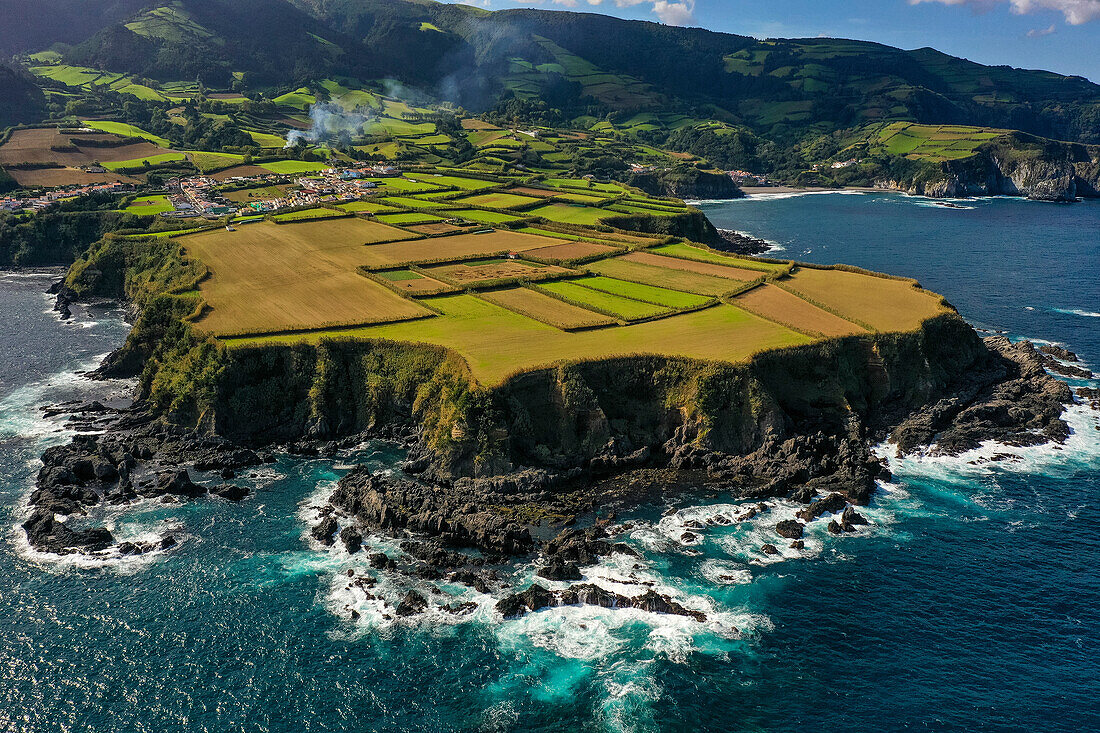 Insel Sao Miguel, Azoren, Portugal. Kap in der Nähe von Ponto Formoso