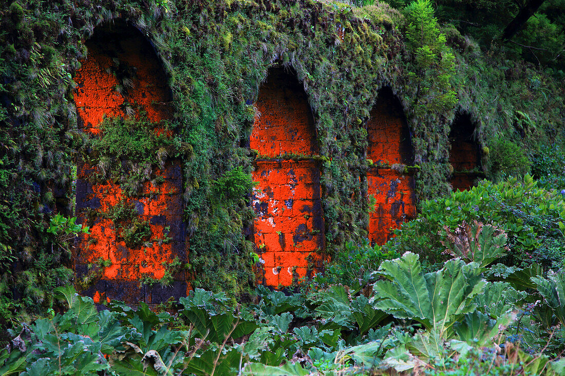 Insel Sao Miguel, Azoren, Portugal. Altes Aquädukt