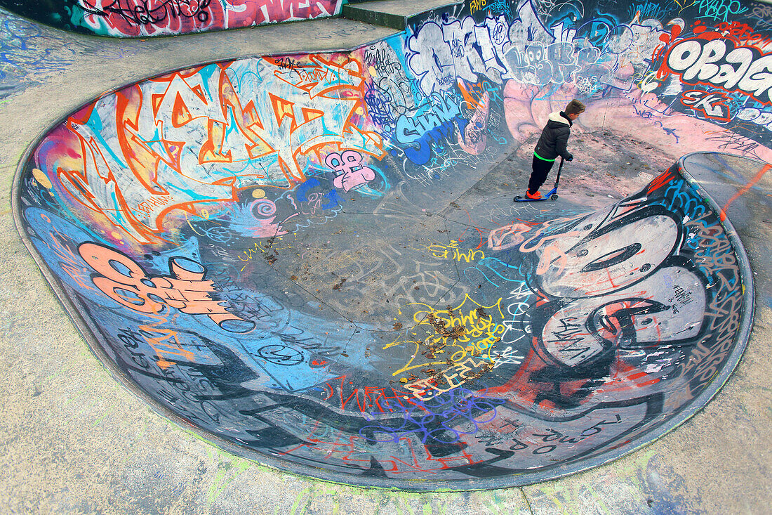 Europa,Belgien,Brüssel. Skatepark der Ursulinen